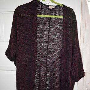 Dark Maroon Knit Pacsun Cardigan